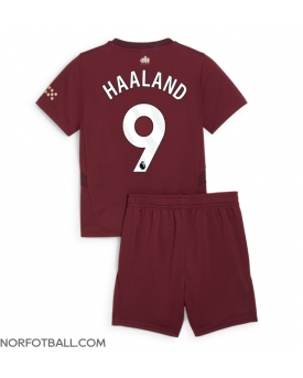 Billige Fotballdrakt Manchester City Erling Haaland #9 Replika Tredjedraktsett Barn 2024-25 Kortermet (med bukser)